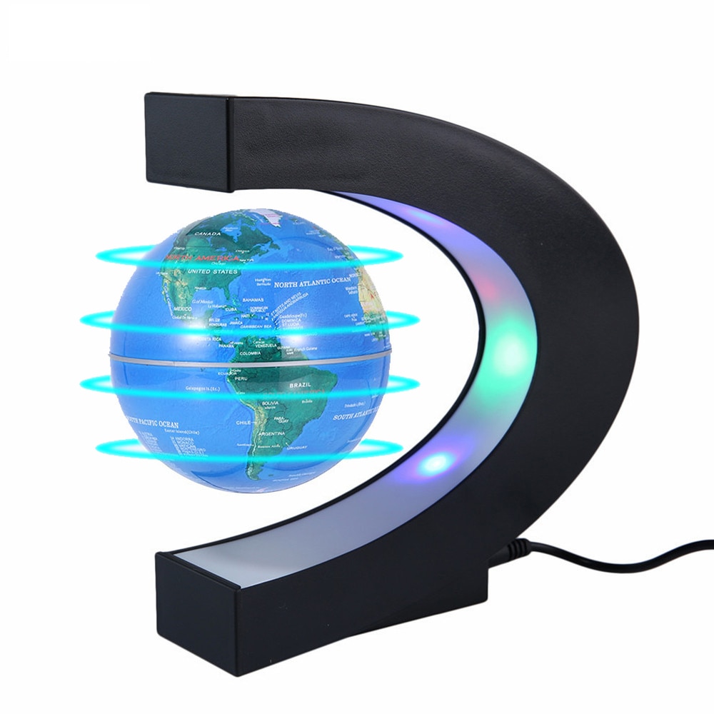 LED World Map Magnetic Levitation Floating Globe levitating lamp Home Decor Night Light Novelty Ball Light Birthday