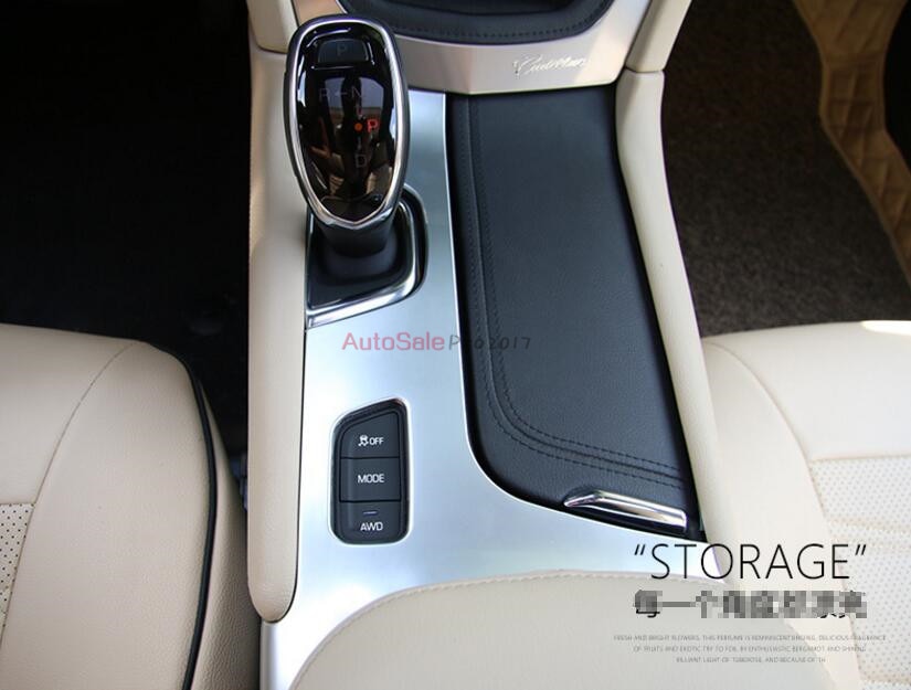 For Cadillac XT5 Matt ABS Chrome plastic Left Hand Drive Interior Gear Console Panel Upper Cover Frame Decor