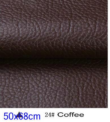 50x68cm Pu Synthetic Leather Material Leather Upholstery Fabric For Car Seat Tissu Simili Cuir Kunstleer Stof Tela Para Mueble: 24 coffee