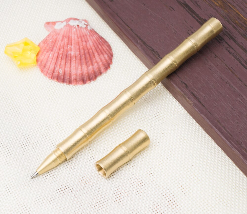 Manual all brass pen high-grade bamboo innovation business ballpoint Pen