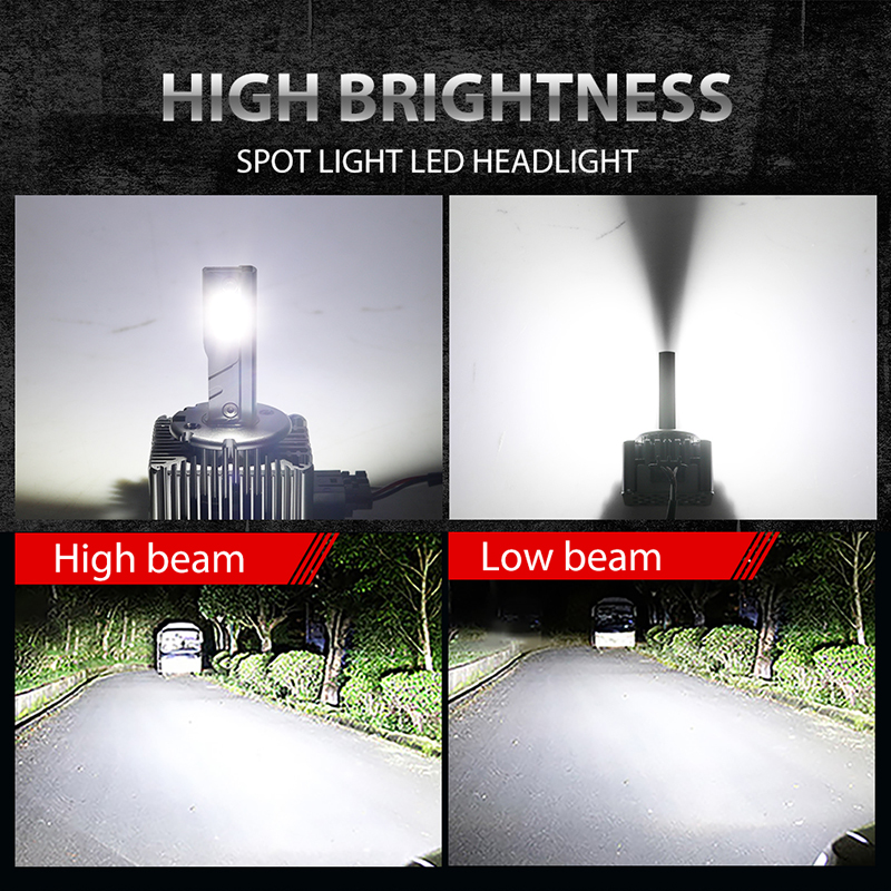 HLXG 1500W D1S D3S LED Headlights HID D2S D4S D5S D8S D1R D2R D3R Turbo LED 200000LM Two-sided CSP 6000K 4300K 8000K Plug&Play