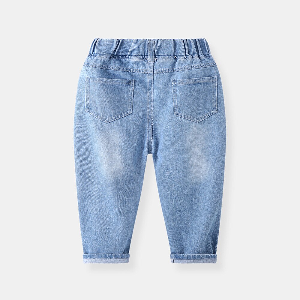 Våren jenter jeans baby låve jeans til låve takrenne jenter tynne dongeribukser småbarnsbukser jenter barnbukser til gutt jente 2-6y