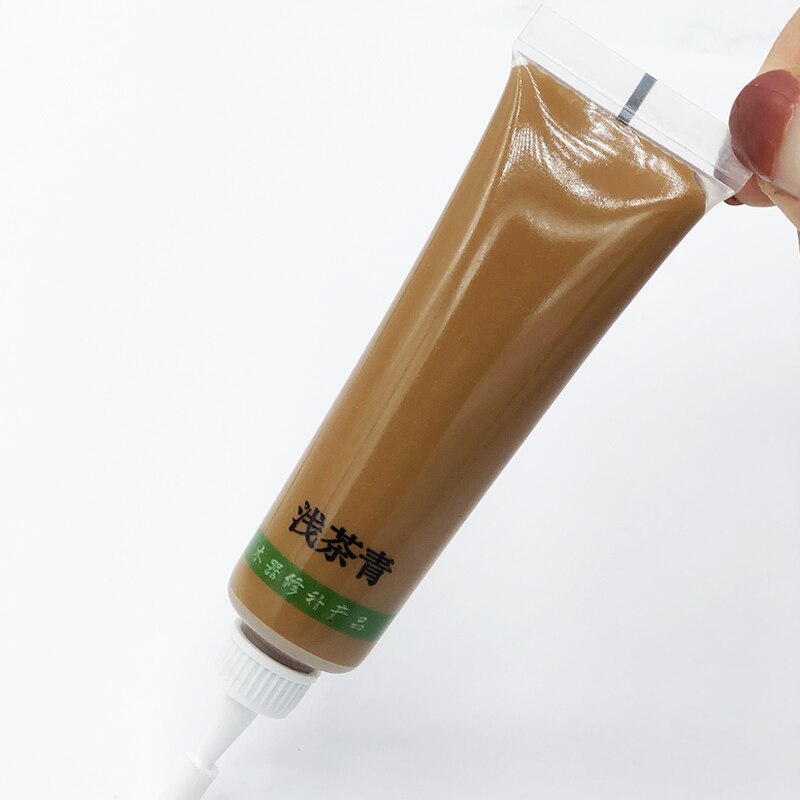 Pasta de reparación de muebles de madera, pintura de madera para puerta de madera, removedor de grietas con agujero para arañazos, 18g