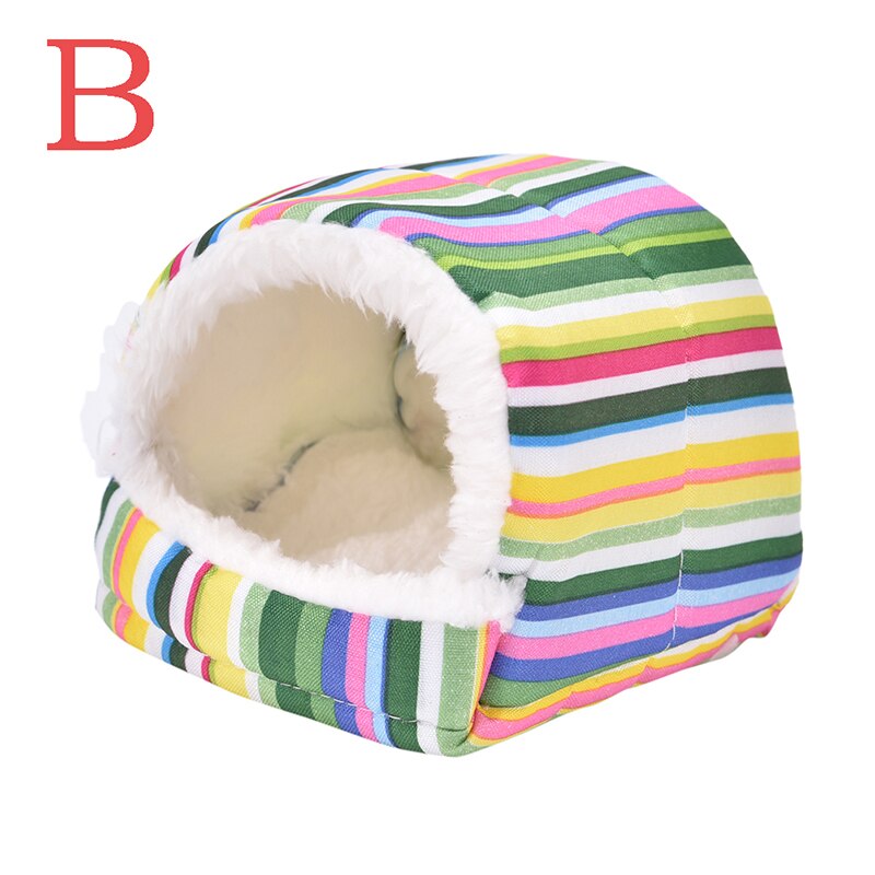 Cama suave de erizo para hámster, jaula de animales pequeños, accesorios para mascotas: B