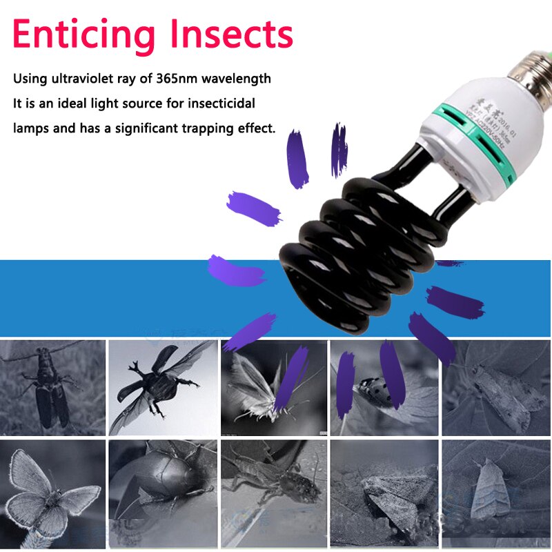 sail E27 5-40W UV Light Bulb UV Ultraviolet Fluorescent CFL Light Bulb Spiral Enegy Saving Black Light Violet Lamps Lighting