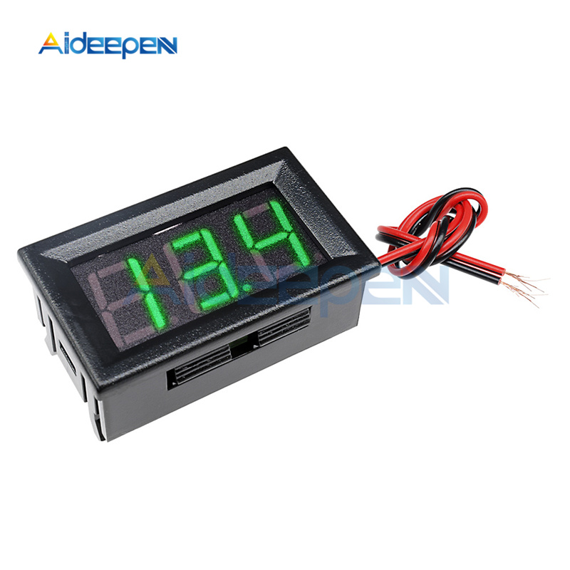 0.56 Inch 2 Draad Mini Digitale Voltmeter Ac 70-500V Led Digitale Voltage Meter Dc 4.5 V- 30V Dc 5 V-120 V Volt Instrument Tool Voor Auto: DC4.7V-30V Green
