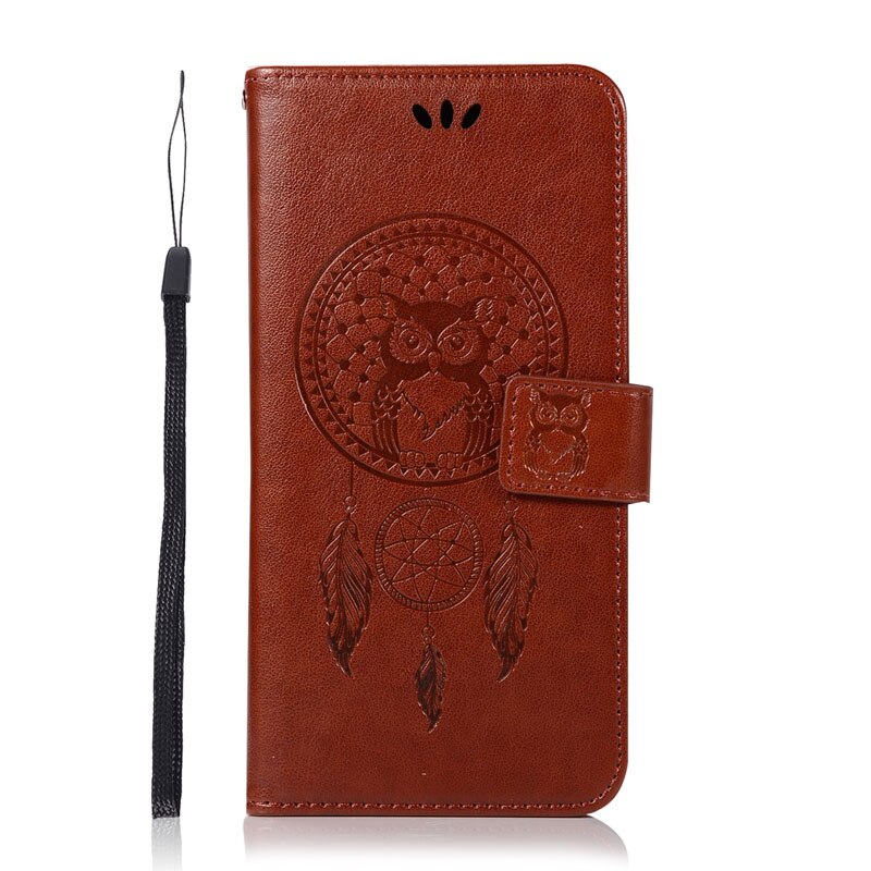 Lenovo K5 Flip Case Lenovo K5 Plus A6020a40 Cover Cute Owl Leather Wallet Phone Cases Lenovo Lemon 3 A6020 A6020a46 A 6020 Coque: brown