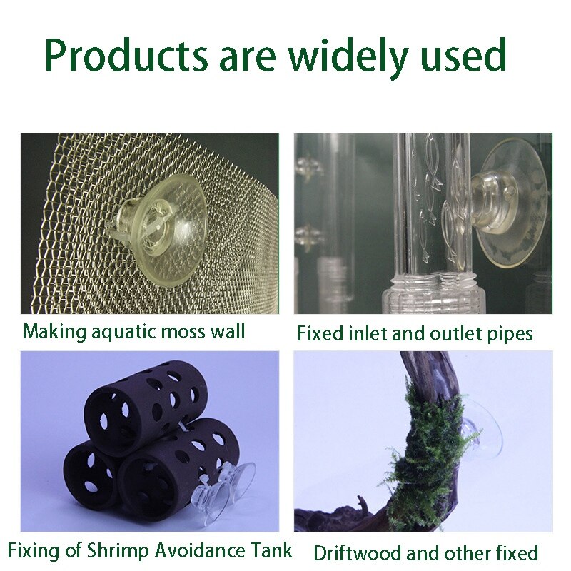 Aaak  -40pc zuignappen met verstelbare ritssluiting geschikt voor aquariumvissen om mosgarnalen te installeren om vogelnesten te vermijden