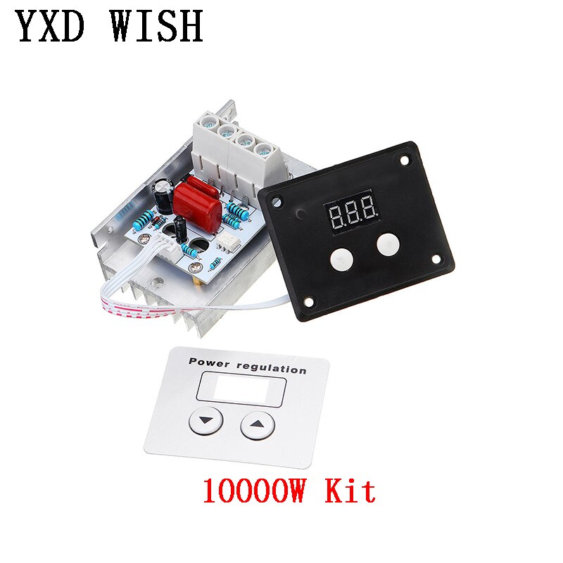 AC 220 V 4000W/5000W/10000W SCR regulador de voltaje oscurecimiento LED Dimmer controlador de velocidad del Motor termostato dímero de fuente de alimentación de 220 V