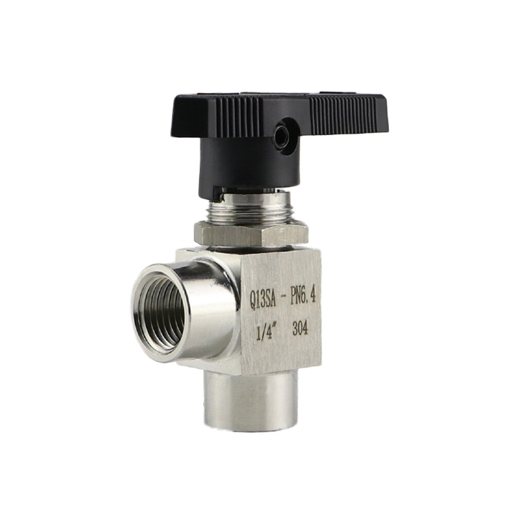 1/8" 1/4" 3/8" 1/2" BSP Female Shut Off 90 Degree Angle Ball Valve Reducing Port 304 Stainless 915 PSI Water Gas Oil