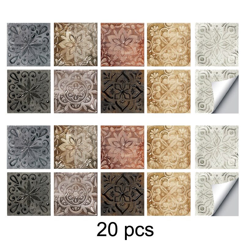 Tegel Sticker Keuken Zelfklevende 3D Behang Muurschilderingen Waterdicht Stickers Voor Woonkamer Badkamer Home Decor 10/15/20/30Cm: XL 30x30cm