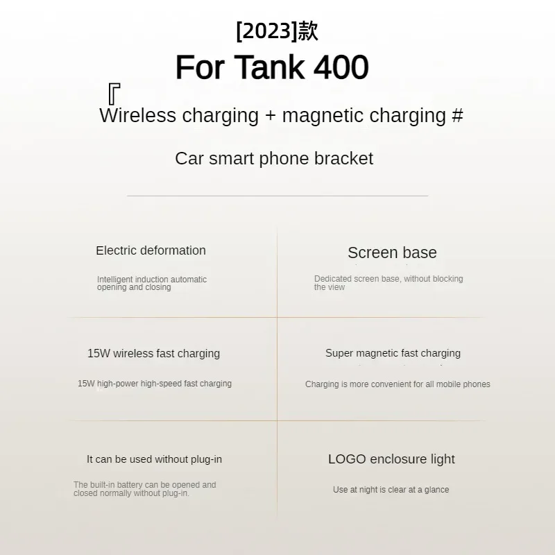 For WEY Tank 400 Car Screen Phone Holder Wireless Charger Navigation Modification Interior 16.2 Inch Size