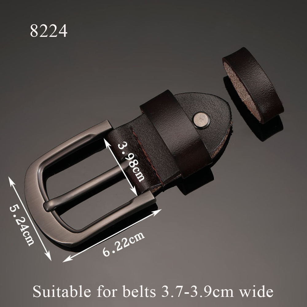 Cinturón clásico para hombre, hebilla para la cabeza, hebilla, hebilla, pasador de repuesto, accesorios de artesanía de cuero, accesorios de cintura hechos a mano: Gris