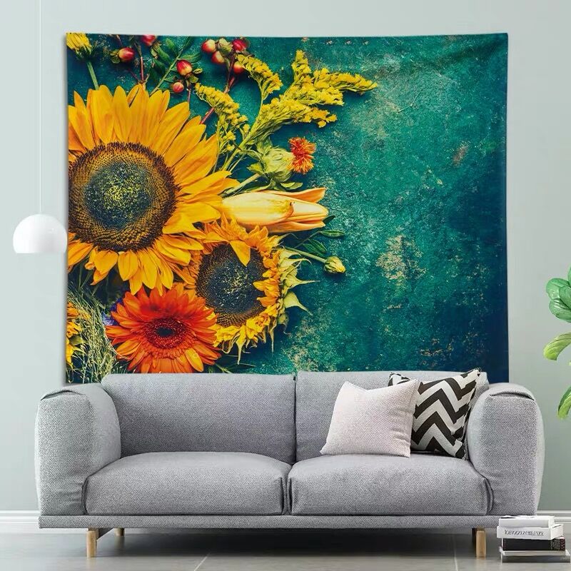 Floratapastra tapisserie murale de tournesol Tropical | Tapis mural suspendu, nappe de Table 95*73cm