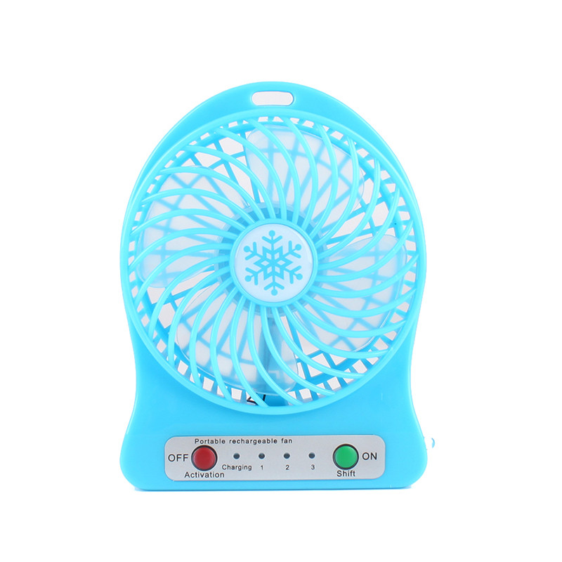 Draagbare Mini Handheld Fan Draagbare Oplaadbare Usb Desk Pocket Mini Ventilator Handheld Luchtkoeler Outdoor Office Fan: Blue