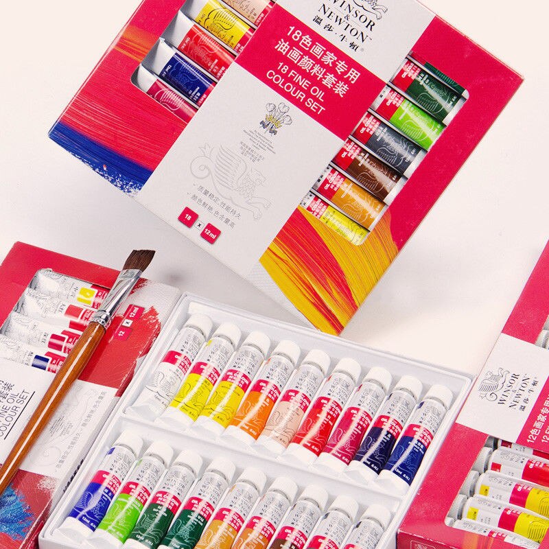 Barteen 12/18 kunstner oliefarve sæt 12ml tube tips og teknikker olie maling til studerende og kunstner