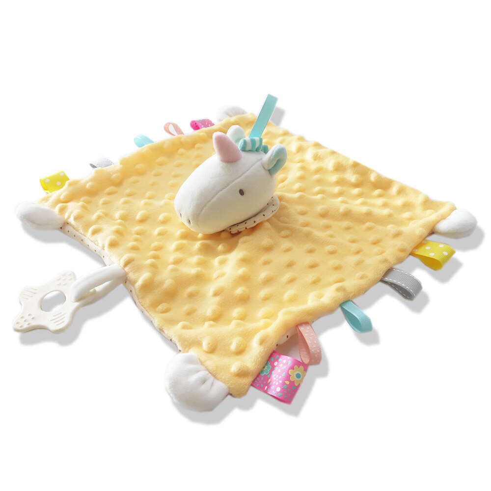 Baby formilde håndklæde legetøj plys komfort håndklæde dulme formilde håndklæder dejlig kanin elefant bjørn nyfødt komfort bid stof tæppe