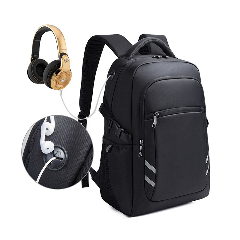 Nancy tino resistente ao desgaste mochila impermeável reflexivo viagem usb business commuter bolsa de computador para homem e mulher