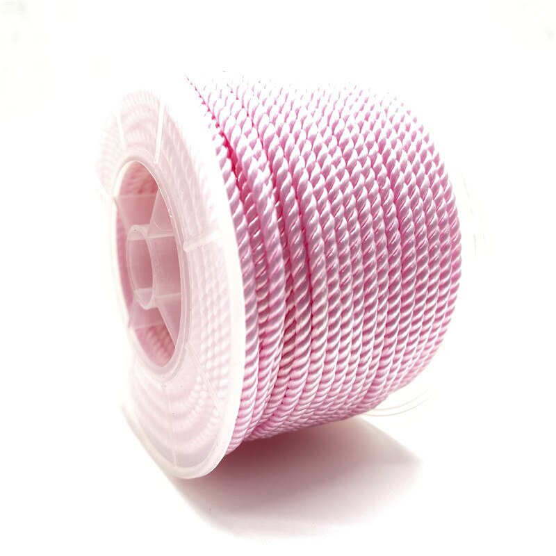 Fil Milan pour bijoux, 5Yards, 3mm, corde tressée à la main, Bracelet, ceinture, chaîne, rouge, pendentif en or: 14