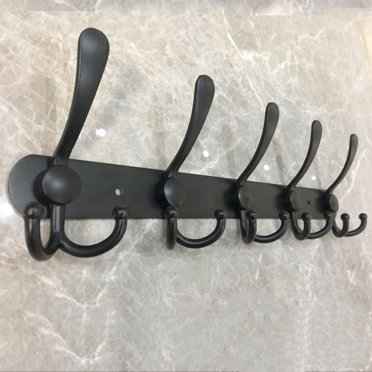 Praktische Rvs Haak Kleine Muur Gemonteerde Kleerhanger Handdoek Houder Opbergrek Voor Handdoek Zakken Kleding Opknoping Gereedschap: Black