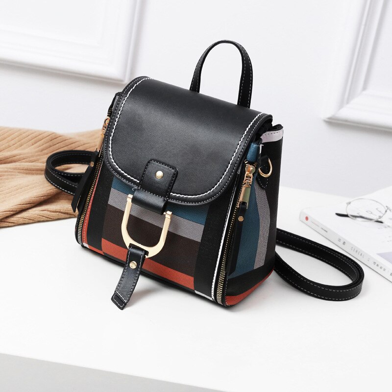 YBYT women leather backpack multi function small school bag female shoulder crossbody bag girls rucksack