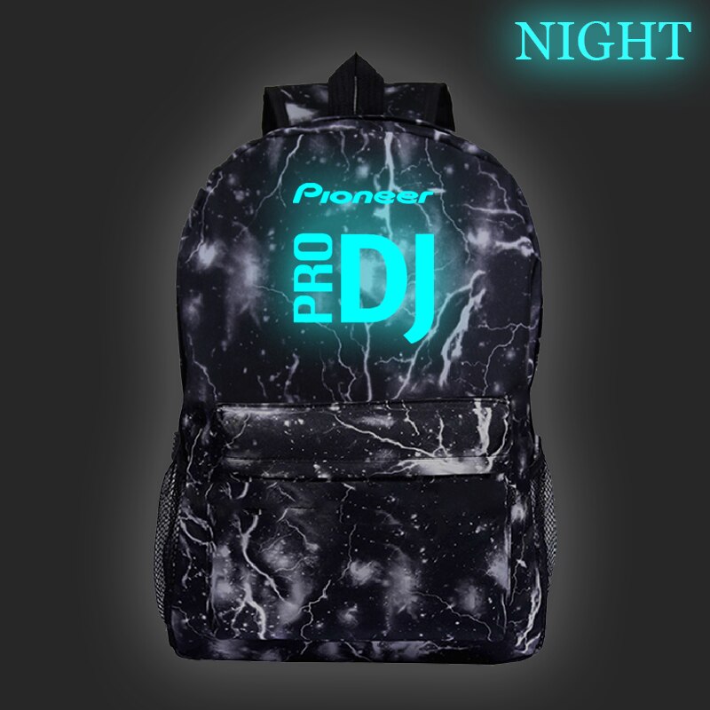 Pioneer Pro Dj Luminous School Rucksack Men Women Boys Girls School Bag Pattern Laptop Backpack Mochila: 7