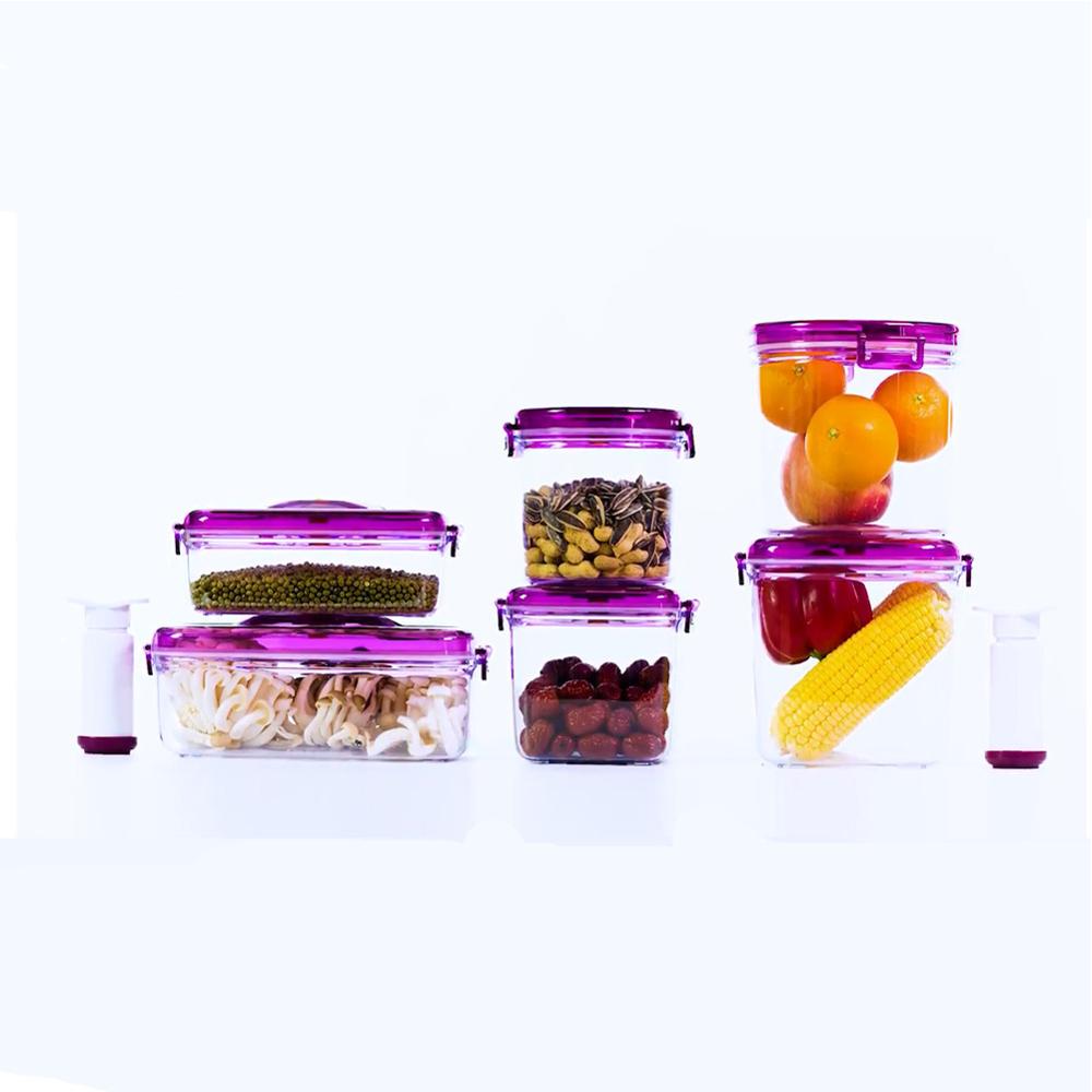 Vacuum Container Plastic Food Storage Container With Lid Damp Proof Large Capacity Kitchen Box for Vacuum Sealer