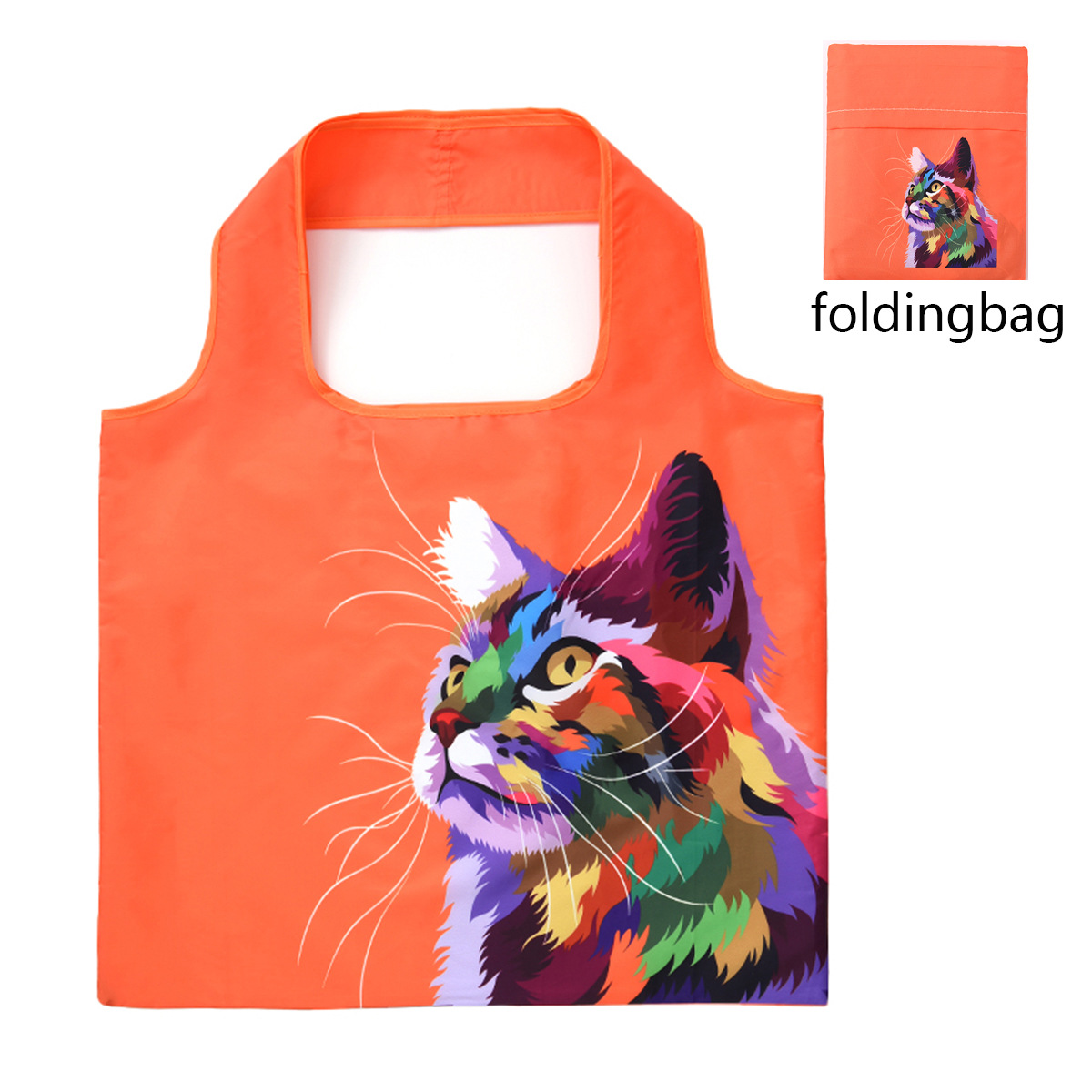 Van Gogh Hand Painted Oil Painting Shopping Bag Famous Painting Pattern Storage Bag Portable Foldable Travel Bag One Shoulder: Chocolate