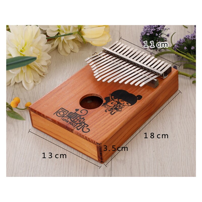 Kalimba 17 Keys Thumb Piano african calimba mbira Single Board High Mahogany Wood Made by for kids Keyboard instrument