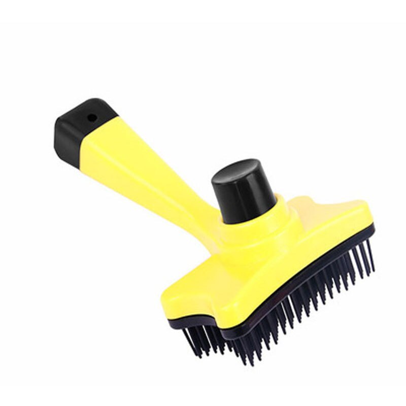 Hond Borstel Hond Grooming Kam Cleaning Tool Haar Remover Borstel Huisdieren Benodigdheden voor Katten Borstel Douche Ontharing Kam voor Honden: Yellow