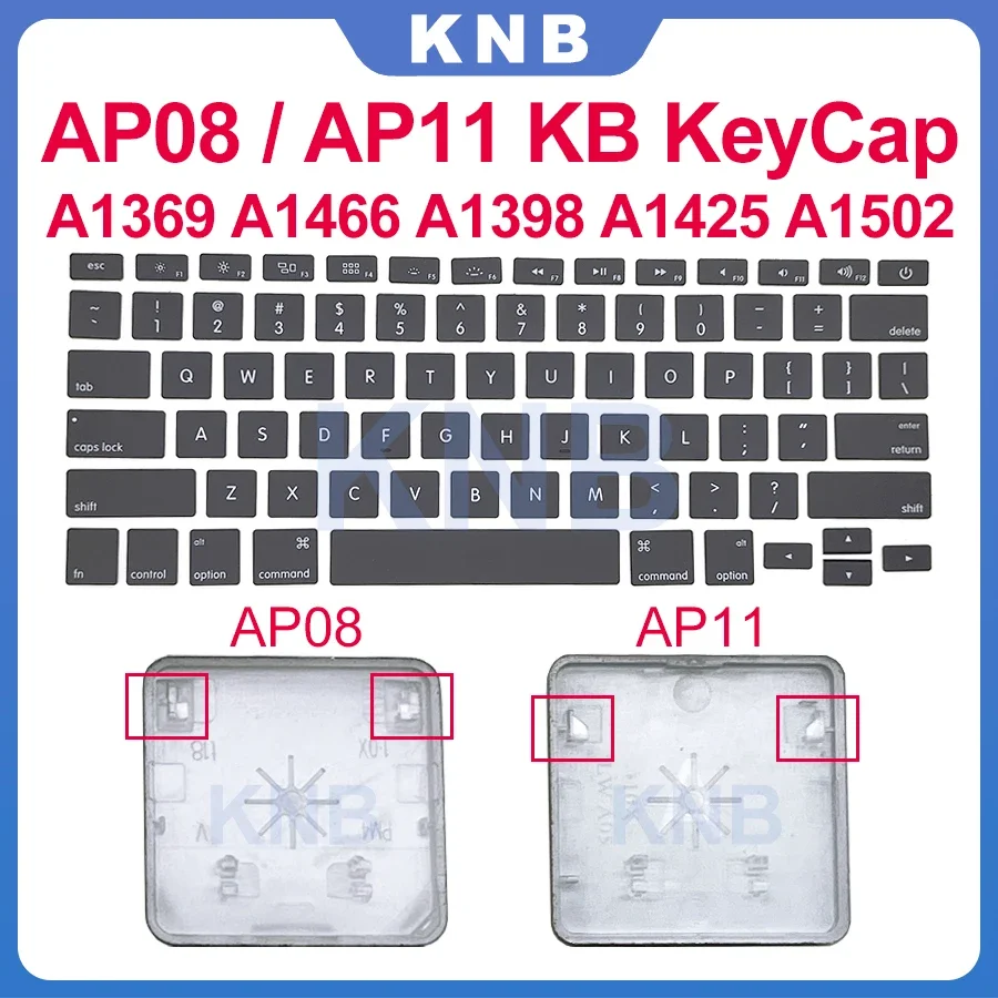 Toetsenbord Toetsen Voor Macbook Air Pro Retina 13 "15" A1398 A1425 A1502 A1466 Keycap Key cap AC06 AP08 AC07 AP11 Type