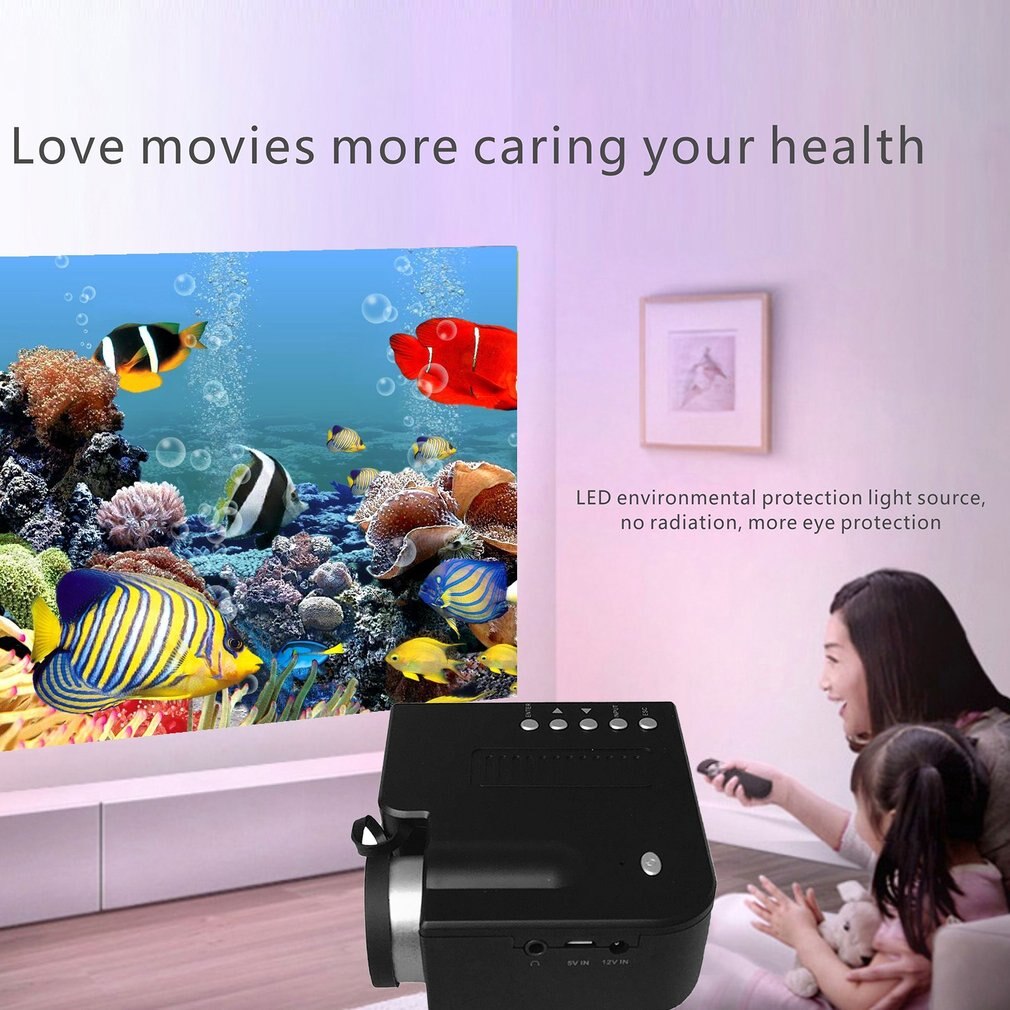 UC28B+ Home Projector HD Projection Mini LED Projector for Home Theater Entertainment Mini Miniature Portable 1080P ONLENY