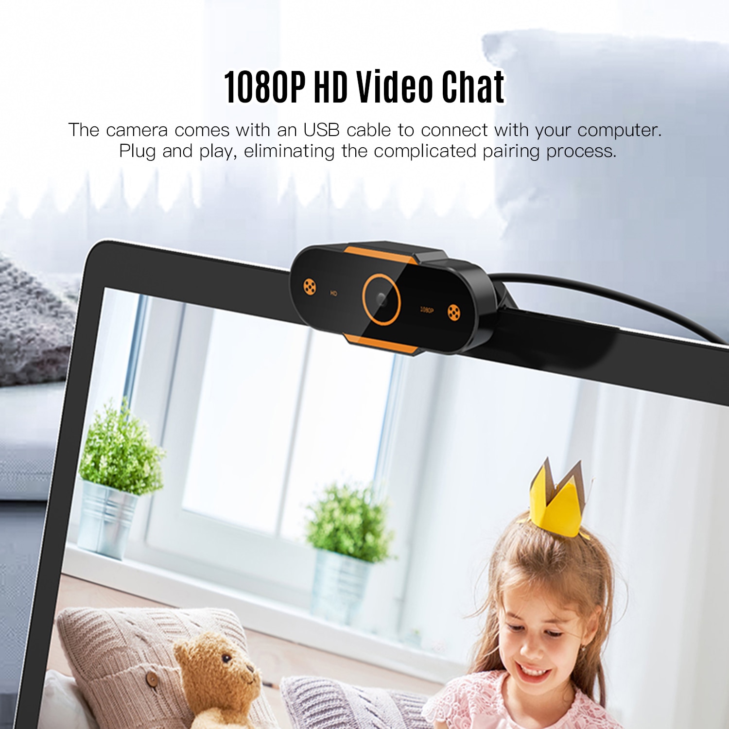 1080P Hd Computer Camera Video Conference Camera Webcam 2K Resolutie Autofocus H.264 Video Compressie Met Microfoon