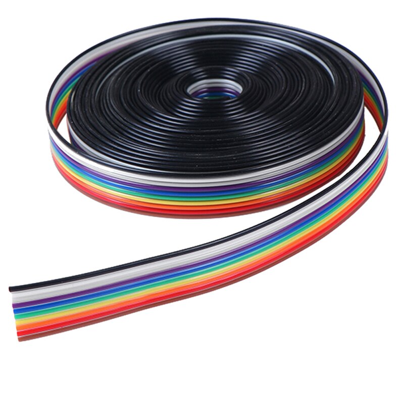 5Meter 10P Kabel Lint Kabel 10 Manier Platte Kabel Kleur Rainbow Ribbon Cable Draad