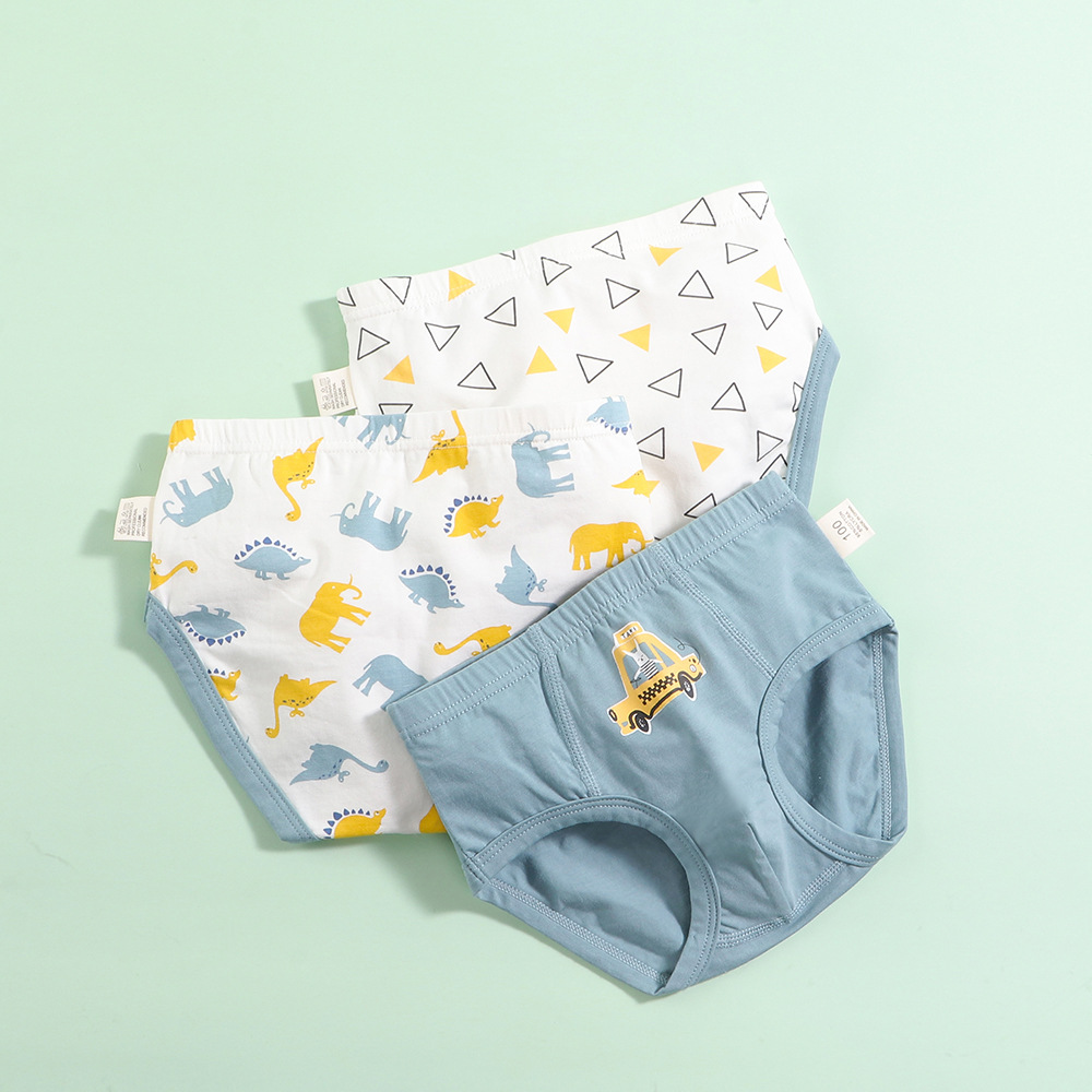 3 Pcs Boys Briefs Children 5% Spandex Cotton Cartoon Boys Children Underwear Children Manufacturers: SJ252