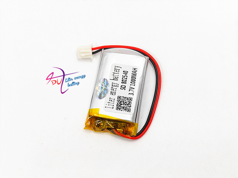 JST XH 2.54mm 802540 3.7V 1000MAH lithium polymer battery 852540 scan code instrument speaker driving apparatus