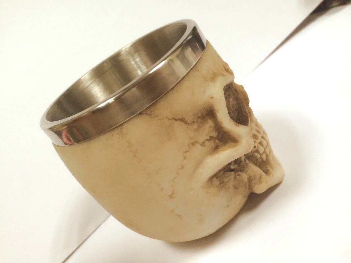 Gothic Stainless Steel Skull Shot Glass Stainless Steel Skull Cup Bar Vodka Glass Beer Steins Cup