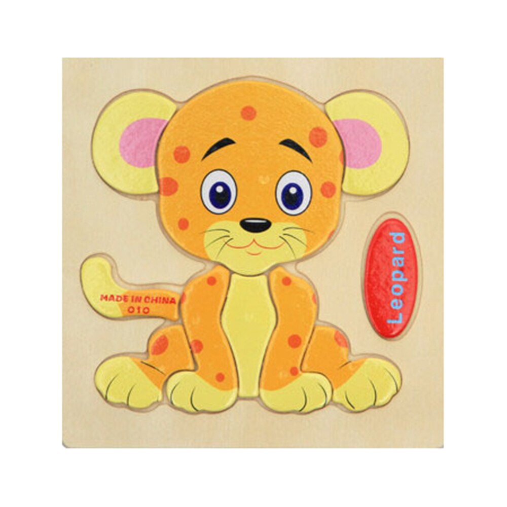 Mini Size 15*15CM Kids Toy Wood Puzzle Wooden 3D Puzzle Jigsaw for Children Baby Cartoon Animal/Traffic Puzzles Educational Toy