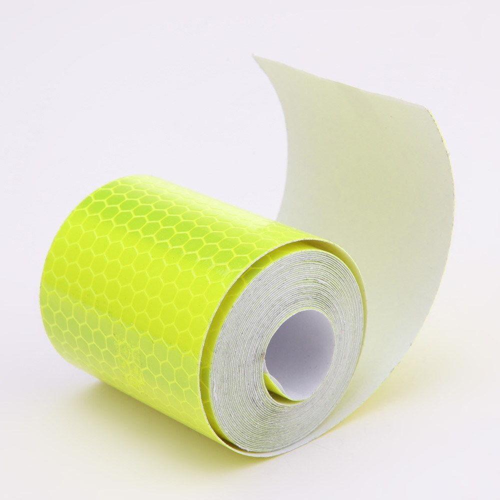 1 unidad cinta de advertencia reflectante de precaución de seguridad cinta autoadhesiva cinta adhesiva 5x100cm 6 colores para decoración de estilo de coche