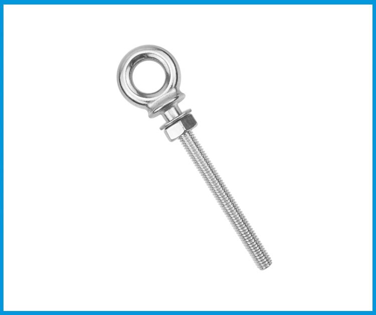 BSET MATEL M8*80mm Marine Grade 316 stainless steel longer Lifting Eye Bolts lift eye bolt Screws Ring Loop Hole for Cable Rope
