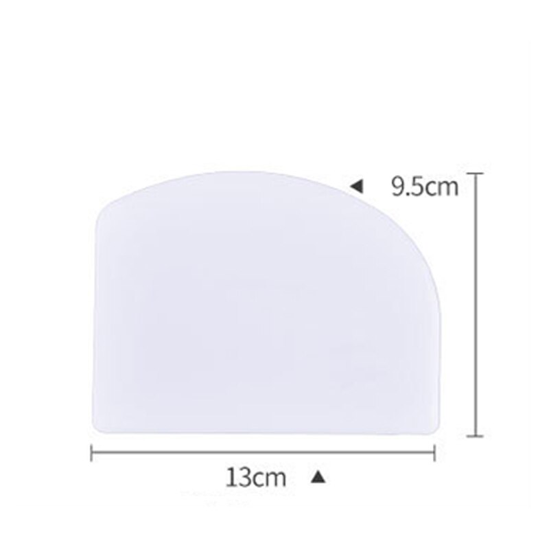8 Shapes Dough Cake Cutter Cream Scraper Smoother for Cake Fondant Spatula Baking Decoration Tools Kitchen Accessories: D shape White