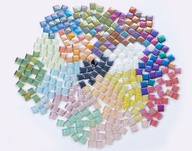 Tuile mosaïque mini verre cristal gratuit | Matériau artisanal, carrelage fait à la main, mini micro pierre libre, bricolage 200 pièces