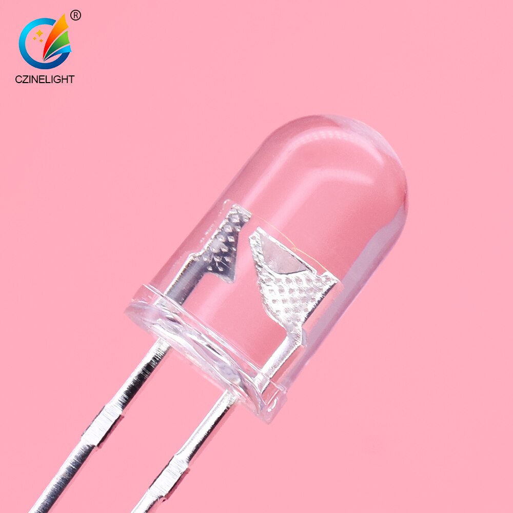 1000pcs/bag Czinelight Clear Lens 5mm Led Emitting Diode Red Yellow Blue Green White Pink Purplele
