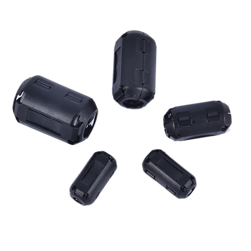 5 sztuk 3.5mm czarny rdzeń ferrytowy filtr tłumik hałasu dla EMI RFI klip dławik