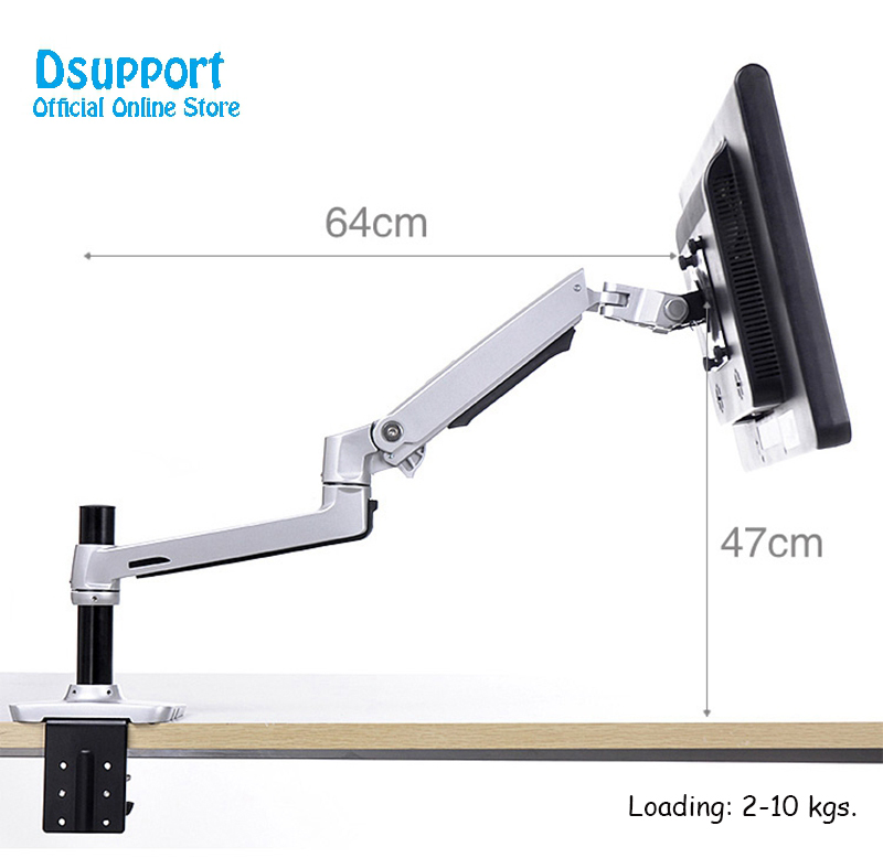 Liga de alumínio de alta qualidade livre de levantamento ultra-longo braço led monitor lcd titular alongar braço mesa aperto em movimento total tv montagem