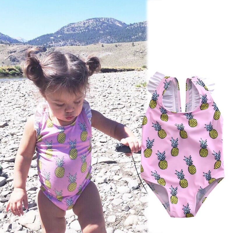 Baby tøj ananas lille barn baby pige børn badedragt badetankini bikini sæt badetøj badetøj badetøj