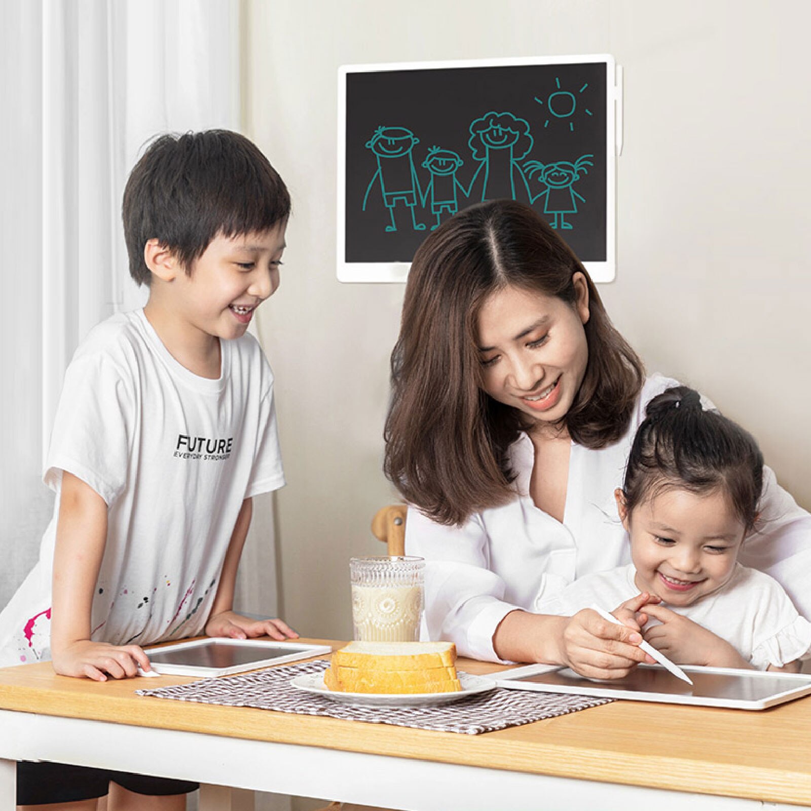 Mijia 13.5in LCD Writing Tablet Drawing Graffiti Board Electronic Notebook For Students Adults Home School Office-White