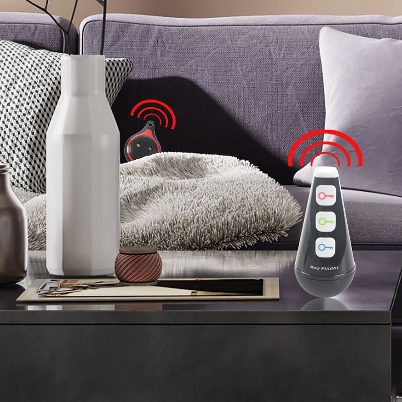 Wireless RF Key Finder Locator with LED Flashlight, Christmas Gadgets Electronic for Men, Women, Kids, Teens - Black