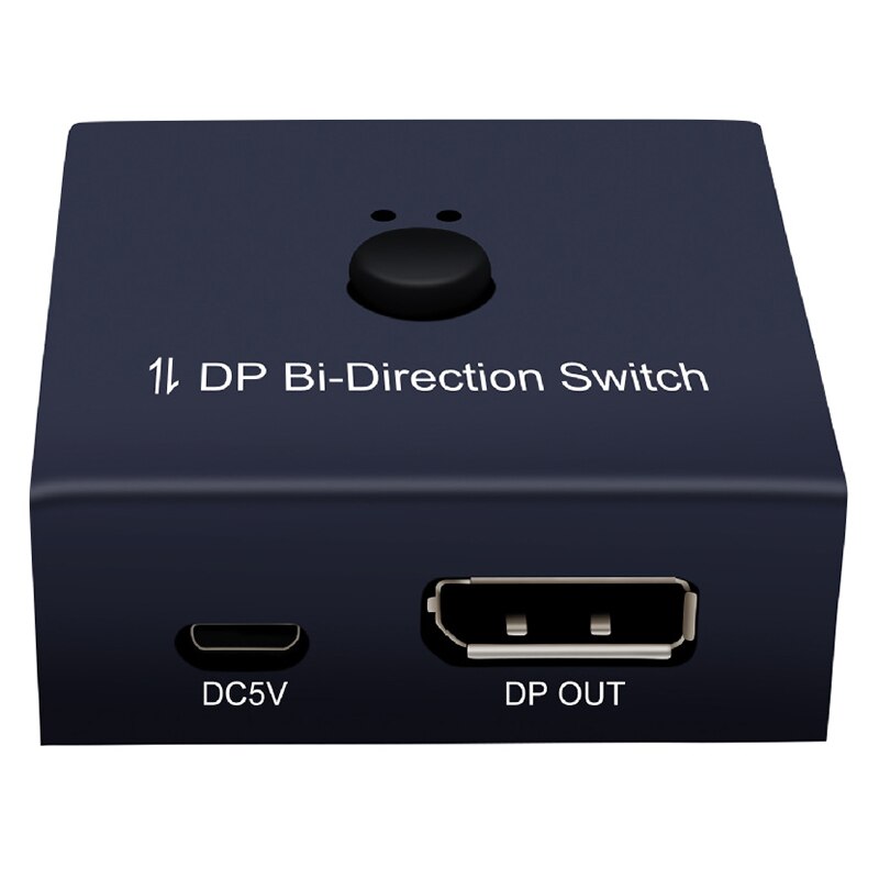 DP Bi-Direction Switch Displayport Splitter 1X2 / 2X1 for Two-Way Switcher Between Computer and Monitor DP Kvm