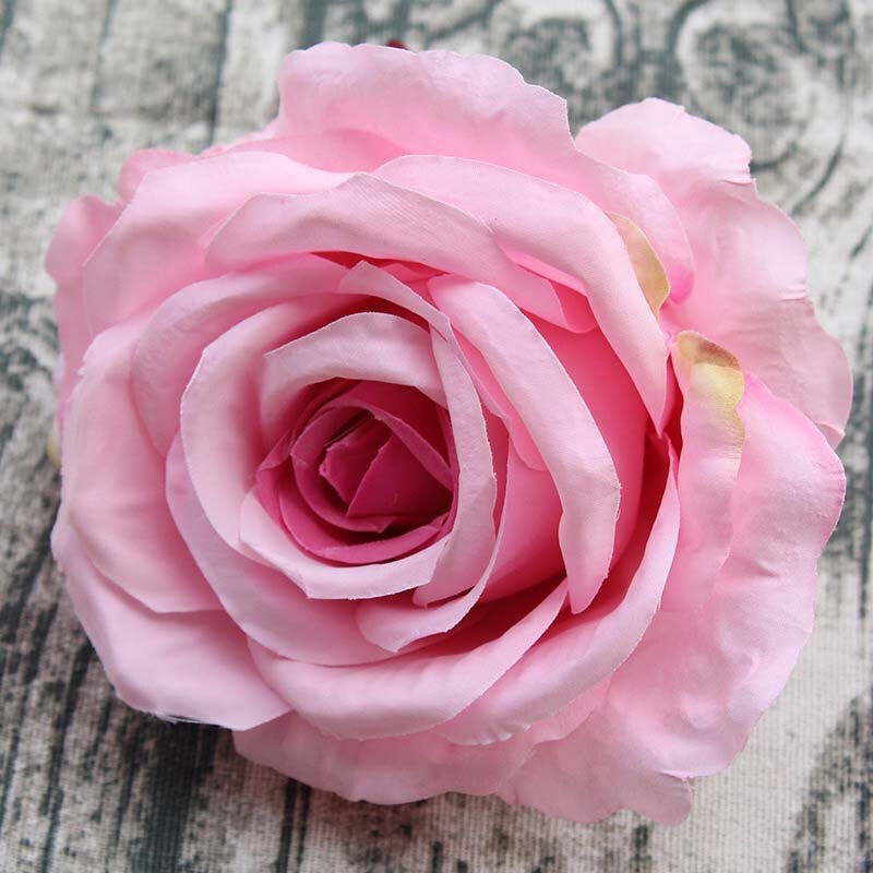 Stor størrelse kunstige blomster kina rose blomsterhoved bryllup blomster vægdekoration corsage hovedbeklædning tilbehør 13cm: 5